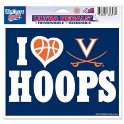 I Love University Of Virginia Cavaliers Hoops - 5x6 Ultra Decal