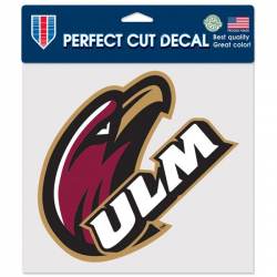 University Of Louisiana Monroe Warhawks - 8x8 Full Color Die Cut Decal