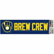 Milwaukee Brewers Brew Crew Slogan & Logo - Set Of 2 Vinyl Stickers