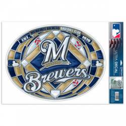 Milwaukee Brewers - Stained Glass 11x17 Ultra Decal