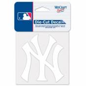 New York Yankees NY Alternate Logo - 4x4 White Die Cut Decal