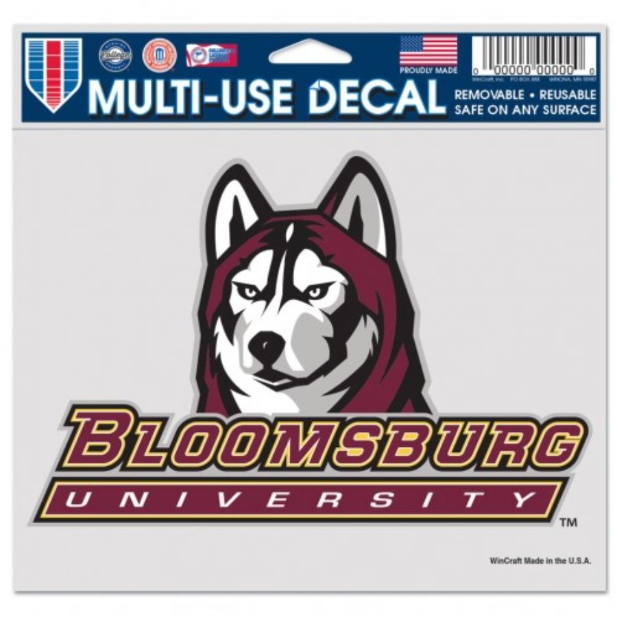 Bloomsburg University Huskies - 5x6 Ultra Decal At Sticker Shoppe