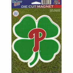 Philadelphia Phillies 4 Leaf Clover - Die Cut Logo Magnet