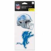 Detroit Lions 2017-Present Logo - Set of Two 4x4 Die Cut Decals