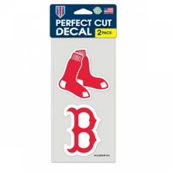 Boston Red Sox B Logo - Set of Two 4x4 Die Cut Decals