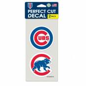 Chicago Cubs - Set of Two 4x4 Die Cut Decals