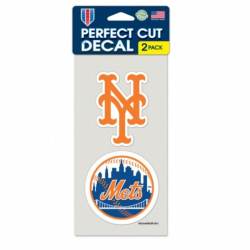 New York Mets - Set of Two 4x4 Die Cut Decals