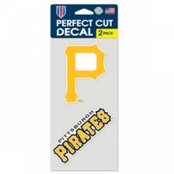 Pittsburgh Pirates - Set of Two 4x4 Die Cut Decals