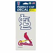 St. Louis Cardinals - Set of Two 4x4 Die Cut Decals