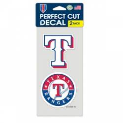 Texas Rangers - Set of Two 4x4 Die Cut Decals