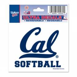 University Of California Golden Bears Softball - 3x4 Ultra Decal