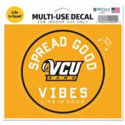 Virginia Commonwealth University Rams Life Is Good - 4.5x5.75 Die Cut Ultra Decal