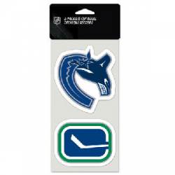 Vancouver Canucks - Set of Two 4x4 Die Cut Decals