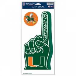 University Of Miami Hurricanes - Finger Ultra Decal 2 Pack