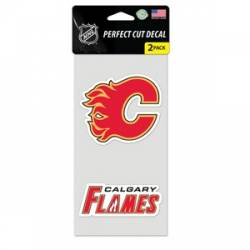 Calgary Flames - Set of Two 4x4 Die Cut Decals