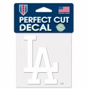 Los Angeles Dodgers Pink Flower Logo - Static Cling