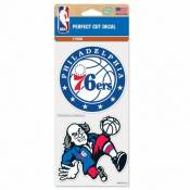 Philadelphia 76ers - Set of Two 4x4 Die Cut Decals