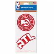 Atlanta Hawks - Set of Two 4x4 Die Cut Decals