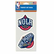 New Orleans Pelicans - Set of Two 4x4 Die Cut Decals