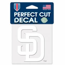 San Diego Padres Logo - 4x4 White Die Cut Decal
