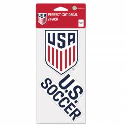 United States Soccer USA - Set of Two 4x4 Die Cut Decals