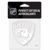 Florida Panthers Logo - 4x4 White Die Cut Decal