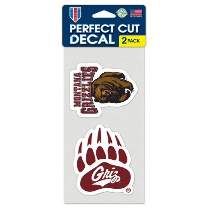 University Of Montana Grizzlies - Set of Two 4x4 Die Cut Decals at ...