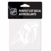 Nashville Predators Logo - 4x4 White Die Cut Decal