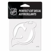 New Jersey Devils Logo - 4x4 White Die Cut Decal