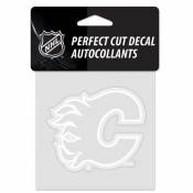 Calgary Flames - 4x4 White Die Cut Decal