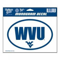 West Virginia University Mountaineers - Oval Monogram Decal