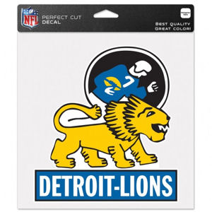 Detroit Lions Classic Cartoon 8in x 8in Decal