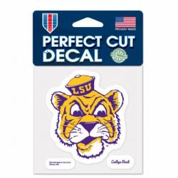 Louisiana State University LSU Tigers Retro Logo - 4x4 Die Cut Decal
