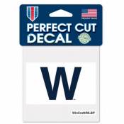 Chicago Cubs W Logo - 4x4 Die Cut Decal