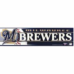 Milwaukee Brewers M Logo - 3x12 Bumper Sticker Strip