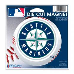 Seattle Mariners Baseball - 4" Die Cut Logo Magnet