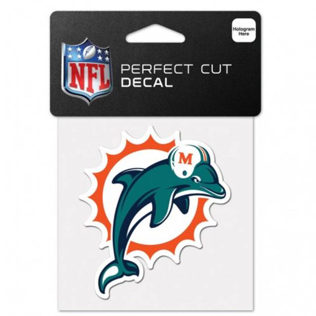 Miami Dolphins Retro Logo Static Cling Sticker NEW!! Window or Car