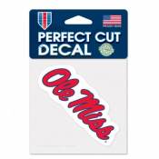 University Of Mississippi Ole Miss Rebels - 4x4 Die Cut Decal