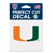 University Of Miami Hurricanes Logo - 4x4 Die Cut Decal