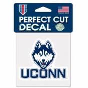 University Of Connecticut UCONN Huskies Script Logo - 4x4 Die Cut Decal