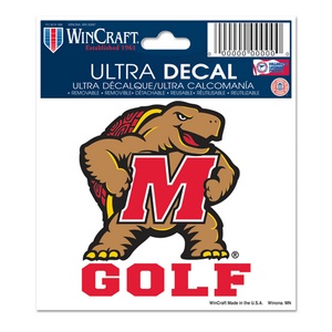 University Of Maryland Terrapins Golf - 3x4 Ultra Decal at Sticker Shoppe