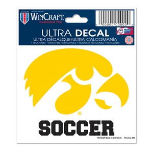 University Of Iowa Hawkeyes Soccer - 3x4 Ultra Decal At Sticker Shoppe