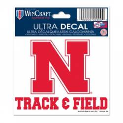 University Of Nebraska Cornhuskers Track & Field - 3x4 Ultra Decal