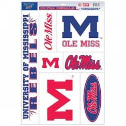 University Of Mississippi Ole Miss Rebels - Set of 5 Ultra Decals