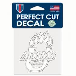 Adams State University Grizzlies - 4x4 White Die Cut Decal