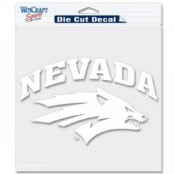 University of Nevada-Reno Wolfpack - 8x8 White Die Cut Decal