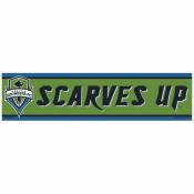 Seattle Sounders Scarves Up Slogan - 3x12 Bumper Sticker Strip