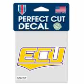 East Carolina University Pirates Retro Script ECU - 4x4 Die Cut Decal