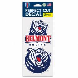 Belmont University Bruins - Set of Two 4x4 Die Cut Decals