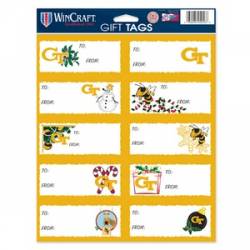 Georgia Tech Yellow Jackets - Sheet of 10 Christmas Gift Tag Labels